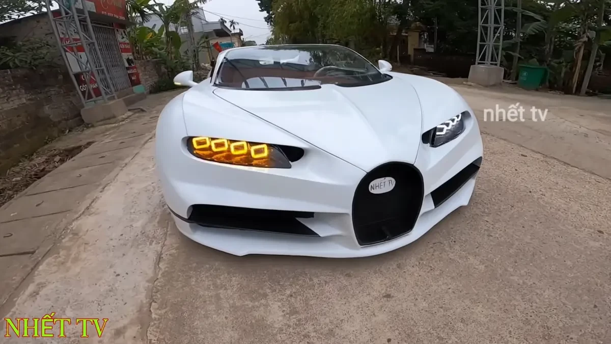 The simple homemade Bugatti finished in pearl white 46-5 screenshot.webp