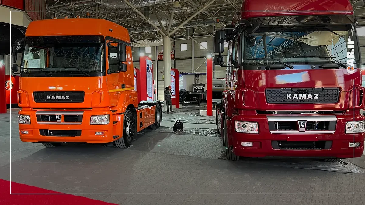 کامیون های روسی کاماز در نمایشگاه خودرو مشهد